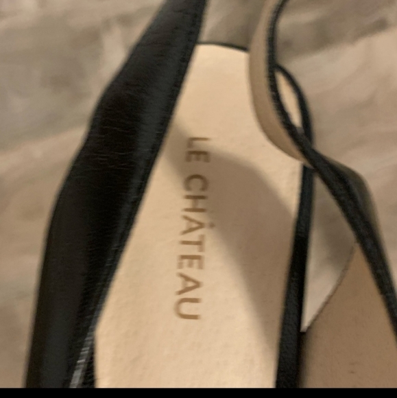 Le Chateau Sling Back Peep Toe Pumps Size 8.5M - Picture 4 of 6